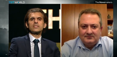 Tengiz Pkhaladze at TRT Word's TV Show The Battle for Nagorno-Karabakh